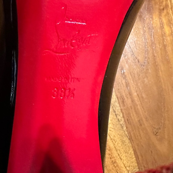 Christian Louboutin Lipchick Pump Black Patent Leather 100MM 38.5 - Picture 15 of 17